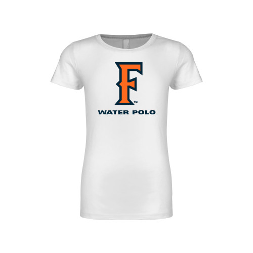  Next Level Girls White Fashion Fit T Shirt - CSUF Water Polo