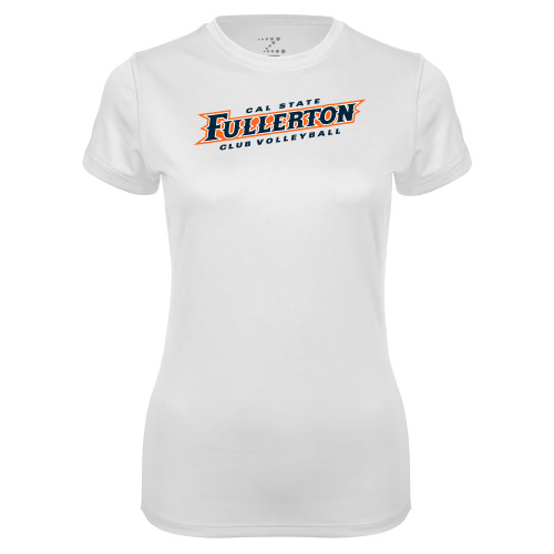  Womens White Performance Tee - Womens Club Volleyball