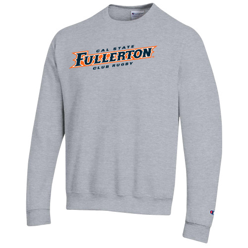  Champion Heather Grey Fleece Crew - Cal State Fullerton Club Rugby