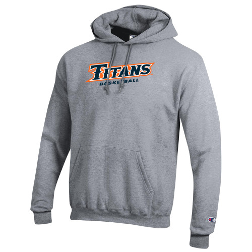  Champion Heather Grey Fleece Hoodie - Titans Basketball