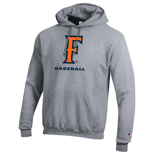  Champion Heather Grey Fleece Hoodie - CSUF Baseball