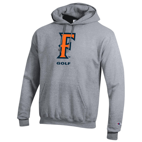  Champion Heather Grey Fleece Hoodie - CSUF Golf