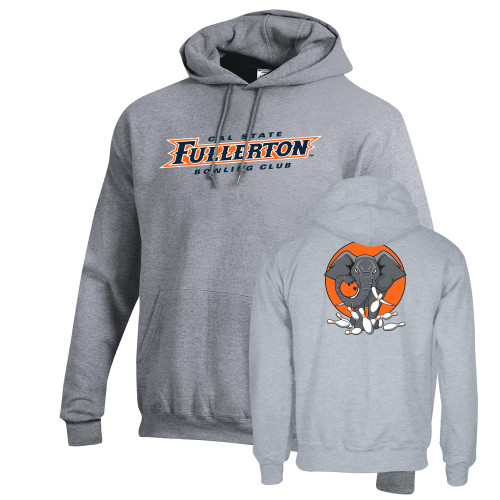  Champion Heather Grey Fleece Hoodie - Cal State Fullerton Bowling Club