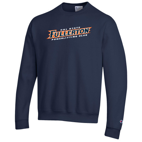 Champion Navy Fleece Crew - Powerlifting Club - Cal State Fullerton