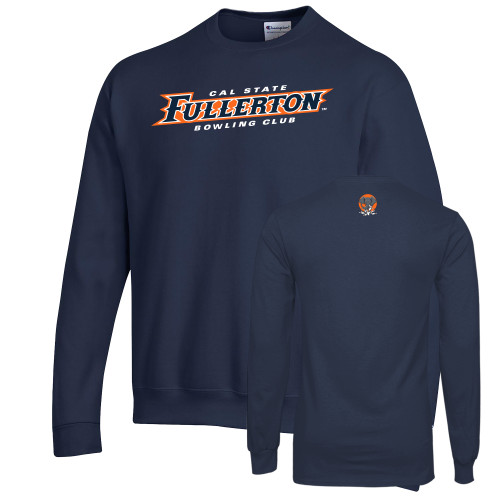  Champion Navy Fleece Crew - Cal State Fullerton Bowling Club