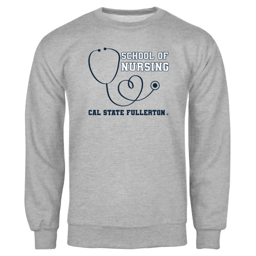  Grey Fleece Crew - CSF School of Nursing Stethoscope