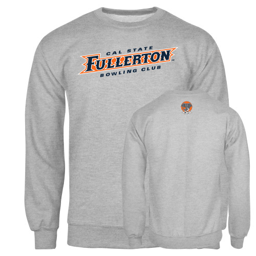  Grey Fleece Crew - Cal State Fullerton Bowling Club
