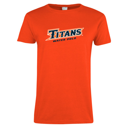  Womens Orange Short Sleeve Tee - Titans Water Polo