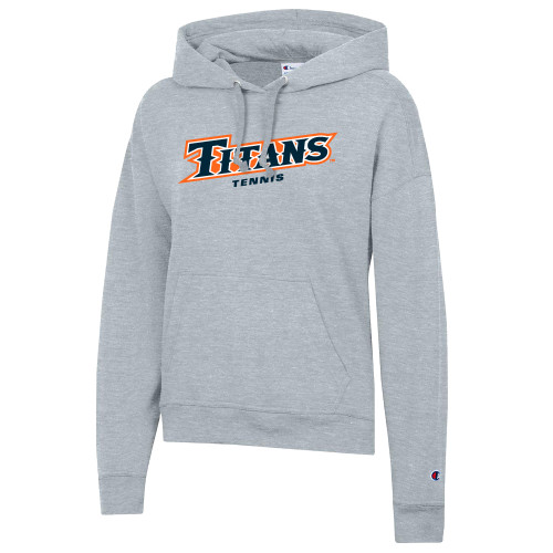  Champion Womens Oxford Grey Powerblend Pullover Hood - Titans Tennis