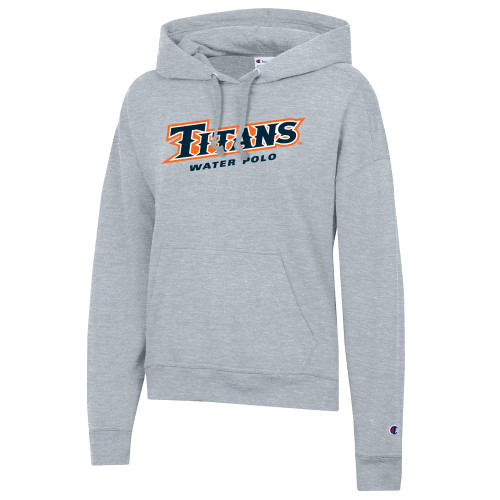  Champion Womens Oxford Grey Powerblend Pullover Hood - Titans Water Polo