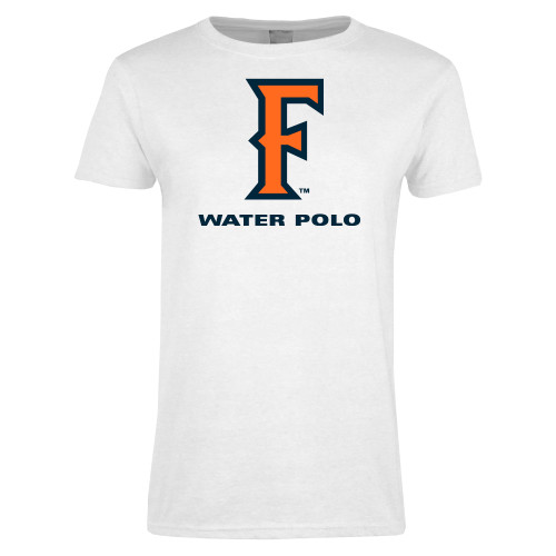  Womens White Short Sleeve Tee - CSUF Water Polo