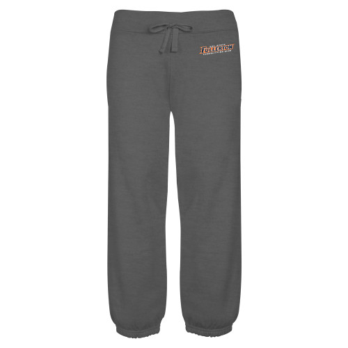  ENZA Womens Dark Heather Banded Fleece Capri - Powerlifting Club - Cal State Fullerton