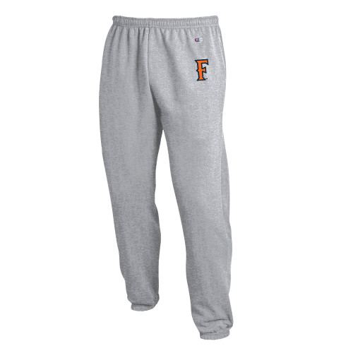  Champion Heather Grey Banded Bottom Sweatpants - CSUF Athletic Mark