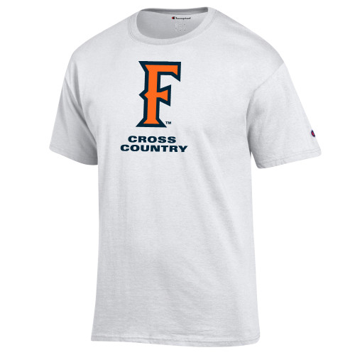  Champion White T Shirt - CSUF Cross Country