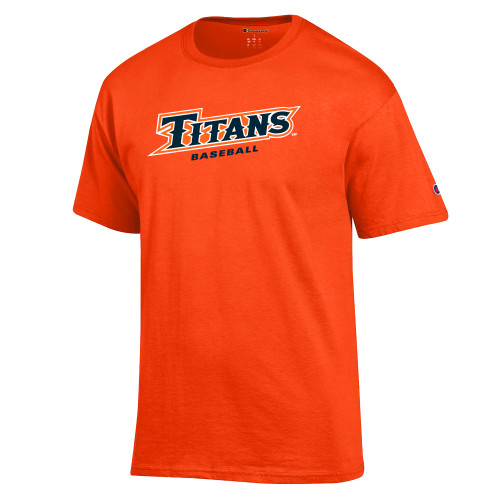  Champion Orange T Shirt - Titans Baseball