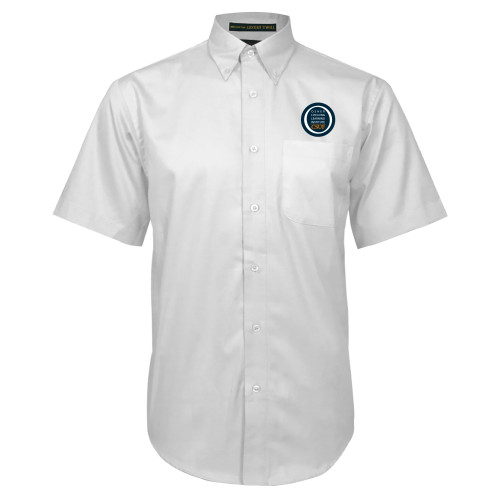  White Twill Button Down Short Sleeve - OSHER Lifelong Learning Institute CSUF