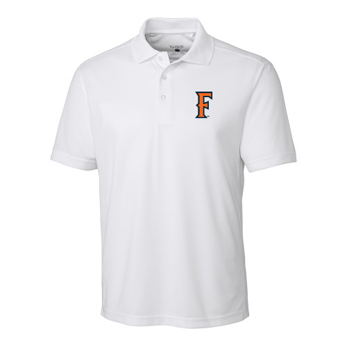  C&B White Clique Ice Pique Polo - CSUF Athletic Mark