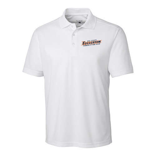  C&B White Clique Ice Pique Polo - Powerlifting Club - Cal State Fullerton