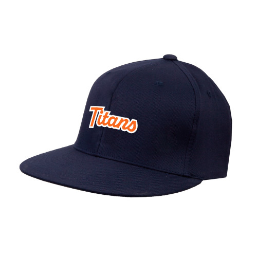 Cal State Fullerton Navy Flat Bill Snapback Hat