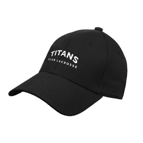  Black Structured Adjustable Pro Style Hat - Titans Arched Club Lacrosse