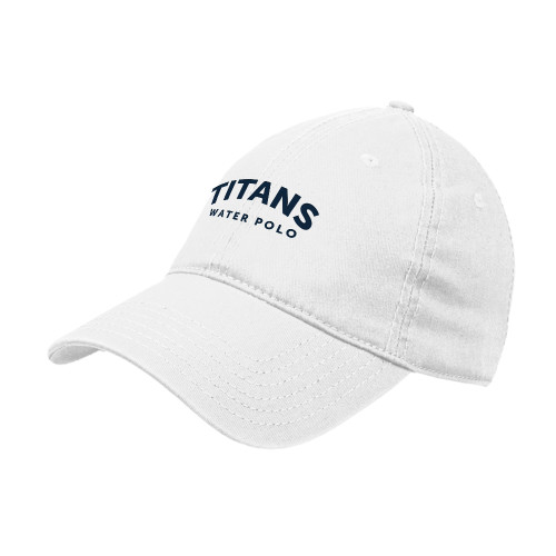  White Unstructured Adjustable Low Profile Hat - Titans Arched Water Polo