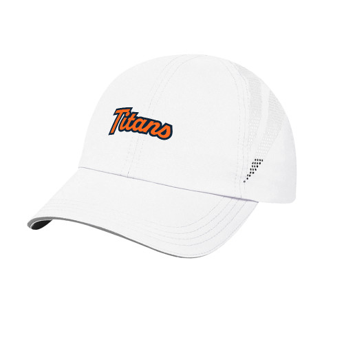  White Performance Cap - Titans Arched Script