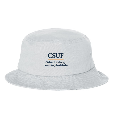  Sportsman White Bucket Hat - OSHER Lifelong Learning Institute CSUF