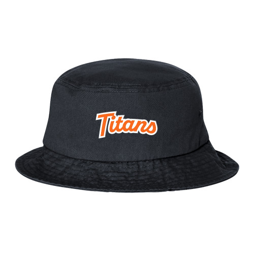  Sportsman Black Bucket Hat - Titans Arched Script