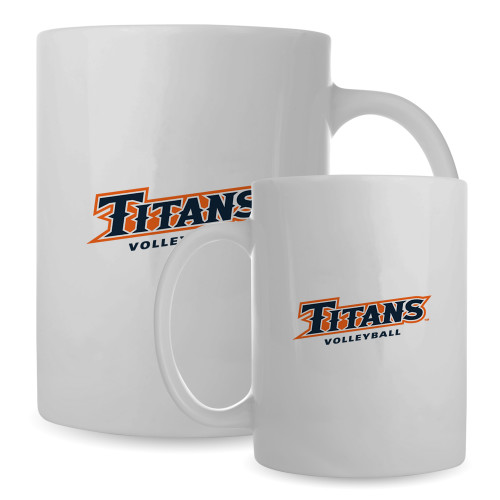  Full Color White Mug 15oz - Titans Volleyball