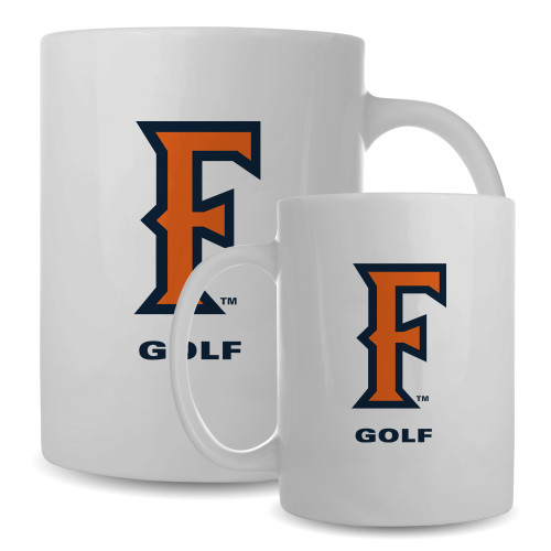  Full Color White Mug 15oz - CSUF Golf