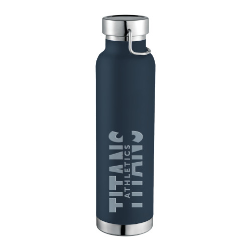  Thor Copper Vacuum Insulated Navy Bottle 22oz - Titans Athletics Engraved