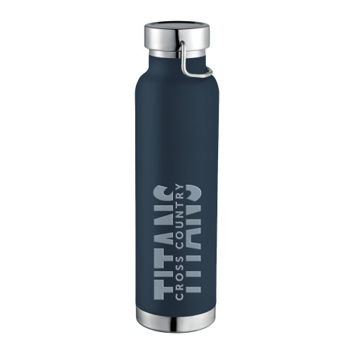  Thor Copper Vacuum Insulated Navy Bottle 22oz - Titans Cross Country Engraved