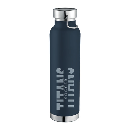  Thor Copper Vacuum Insulated Navy Bottle 22oz - Titans Soccer Engraved