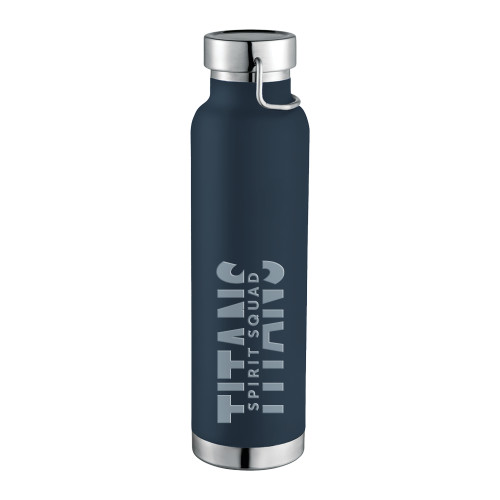  Thor Copper Vacuum Insulated Navy Bottle 22oz - Titans Spirit Squad Engraved
