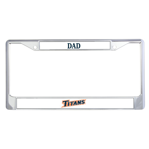  Metal License Plate Frame in Chrome - CSUF Titans Athletic Mark