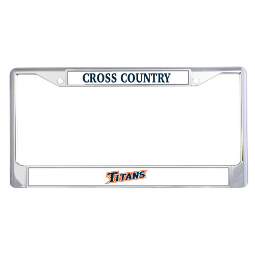 Metal License Plate Frame in Chrome - CSUF Titans Athletic Mark