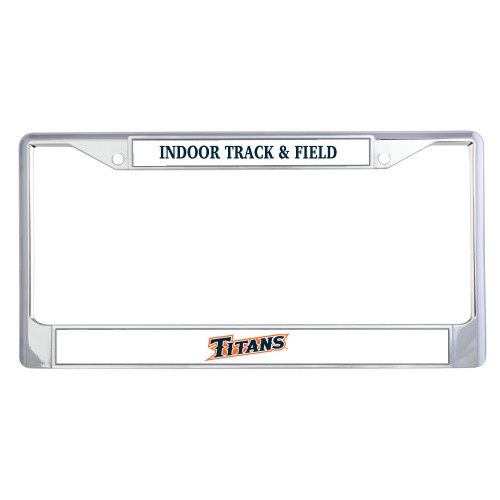  Metal License Plate Frame in Chrome - CSUF Titans Athletic Mark