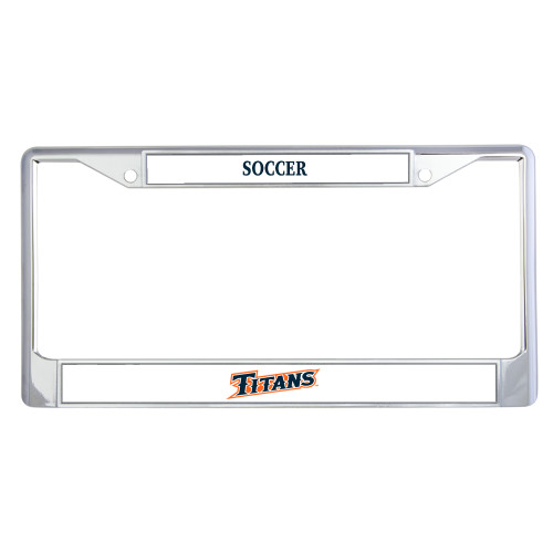  Metal License Plate Frame in Chrome - CSUF Titans Athletic Mark