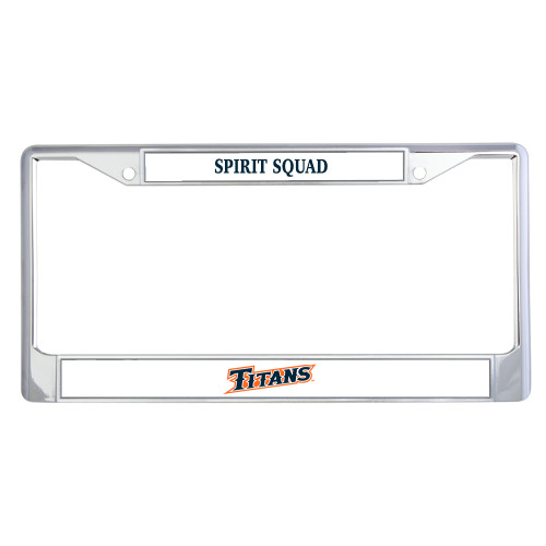  Metal License Plate Frame in Chrome - CSUF Titans Athletic Mark