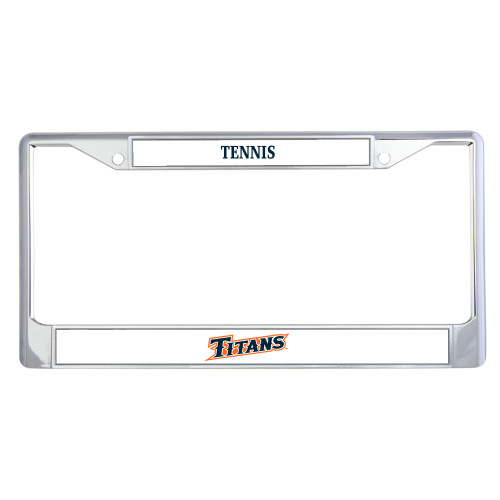  Metal License Plate Frame in Chrome - CSUF Titans Athletic Mark