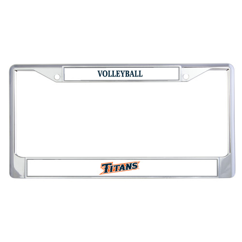  Metal License Plate Frame in Chrome - CSUF Titans Athletic Mark