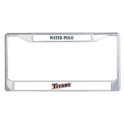  Metal License Plate Frame in Chrome - CSUF Titans Athletic Mark