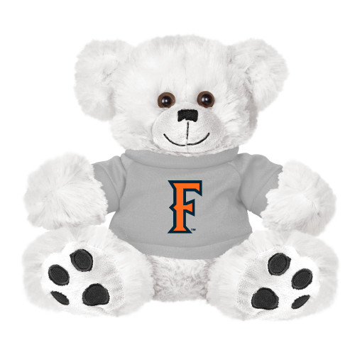  Plush Big Paw 8 1/2 inch White Bear w/Grey Shirt - CSUF Athletic Mark