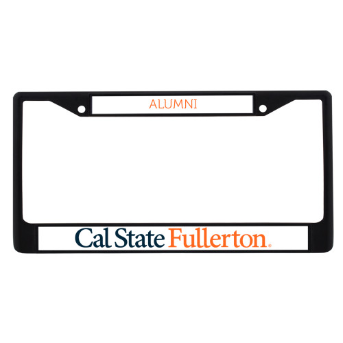  Alumni Metal License Plate Frame in Black - Cal State Fullerton Wordmark