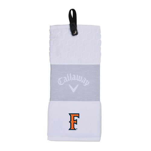  Callaway White Trifold Towel - CSUF Athletic Mark