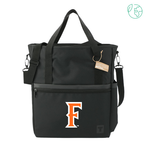  Tranzip Black Recycled Computer Tote - CSUF Athletic Mark