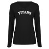 Thumbnail image for  Womens Black Long Sleeve V Neck Tee 