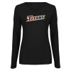 Thumbnail image for  Womens Black Long Sleeve V Neck Tee 