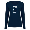 Thumbnail image for  Womens Navy Long Sleeve V Neck Tee 