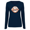 Thumbnail image for  Womens Navy Long Sleeve V Neck Tee 